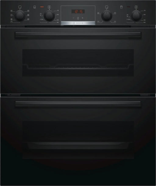 Bosch Series 4, Built-Under Electric Double Oven, Black | NBS533BB0B - Peter Murphy Lighting & Electrical Ltd