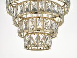 Cerys 1 Light 4 Tier Pendant Crystal & Gold thumbnail 5