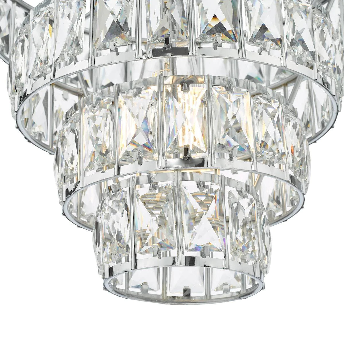 Cerys Single Pendant Polished Chrome Crystal CER0150 - Peter Murphy Lighting & Electrical Ltd