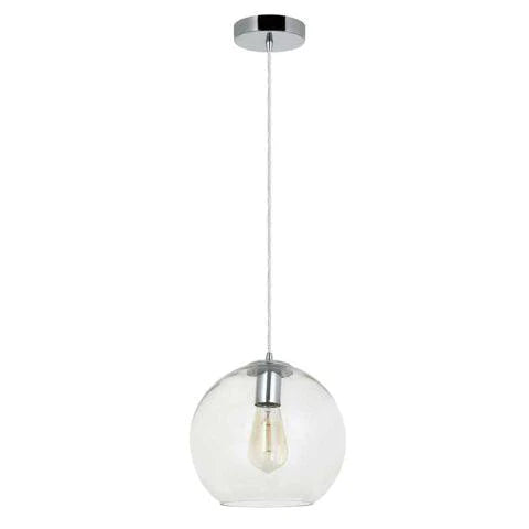 CLEAR GLOBE SINGLE GLASS PENDANT |PFGLOBE250/CL - Peter Murphy Lighting & Electrical Ltd