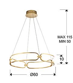 ·COLETTE· LED LAMP, Ø60,GOLDEN - Peter Murphy Lighting & Electrical Ltd