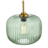 Demarius 1 Light Pendant Green Glass Bronze Detail thumbnail 6