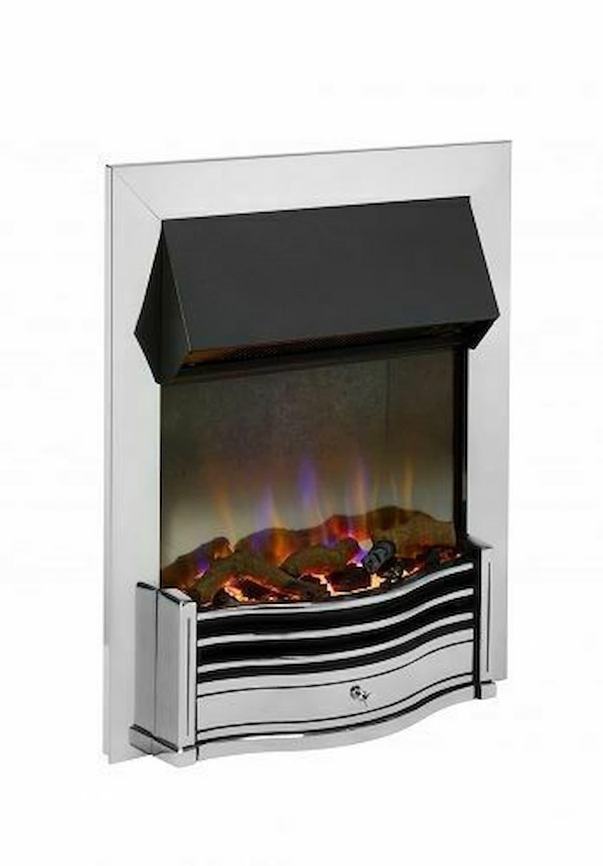 Dimplex Dumfries Chrome Optiflame 3D Electric Inset Fire | DMF20CH - Peter Murphy Lighting & Electrical Ltd