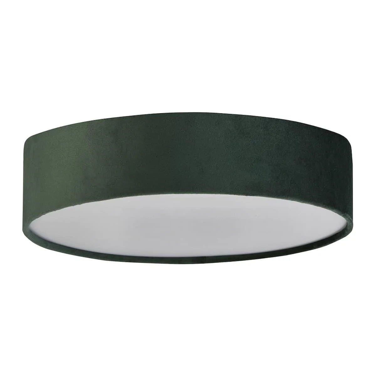 DRUM 2 2LT FLUSH CEILING LIGHT GREEN VELVET SHADE 232982GRPeter