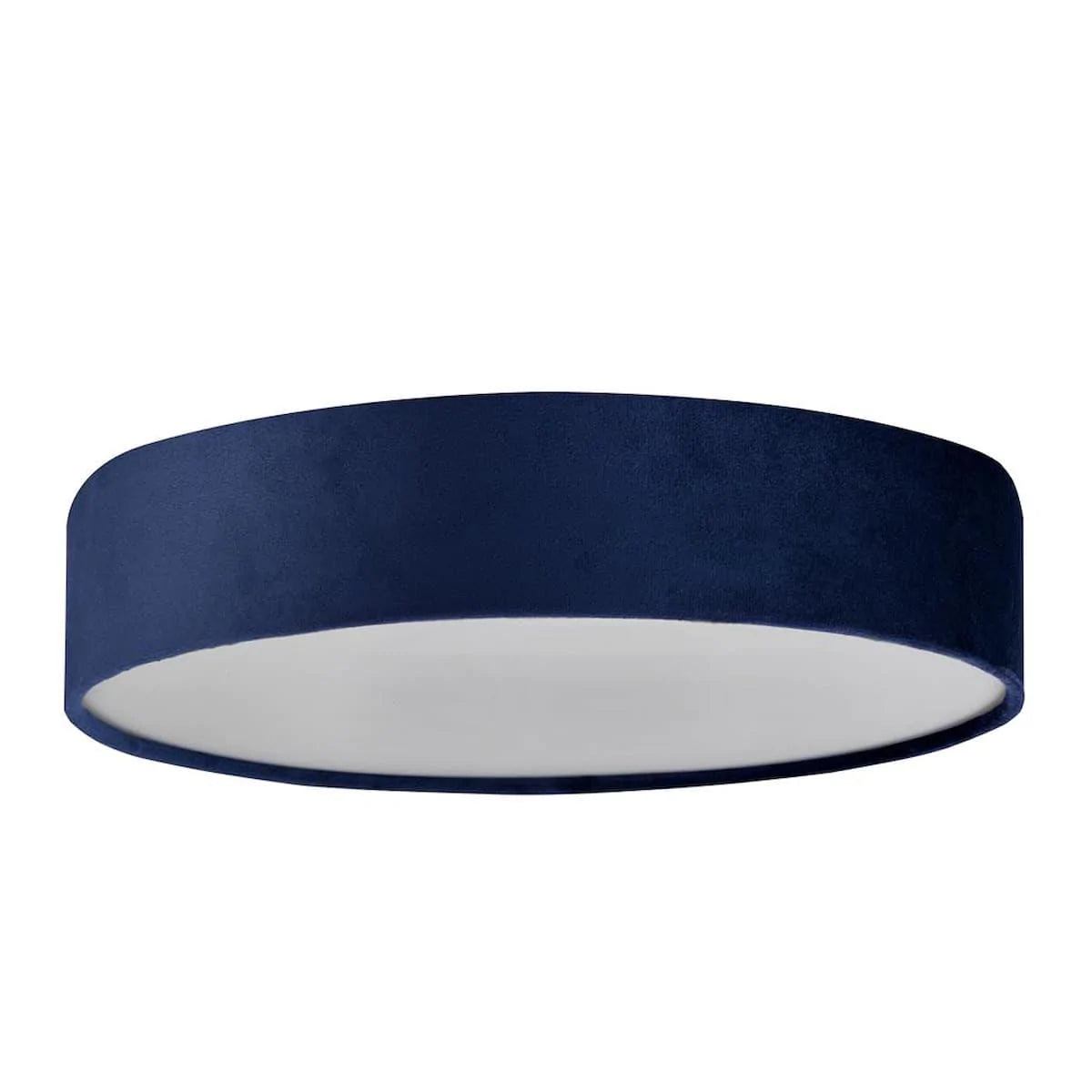 DRUM 2 3LT FLUSH CEILING LIGHT - BLUE VELVET SHADE 23298-3BL - Peter Murphy Lighting & Electrical Ltd