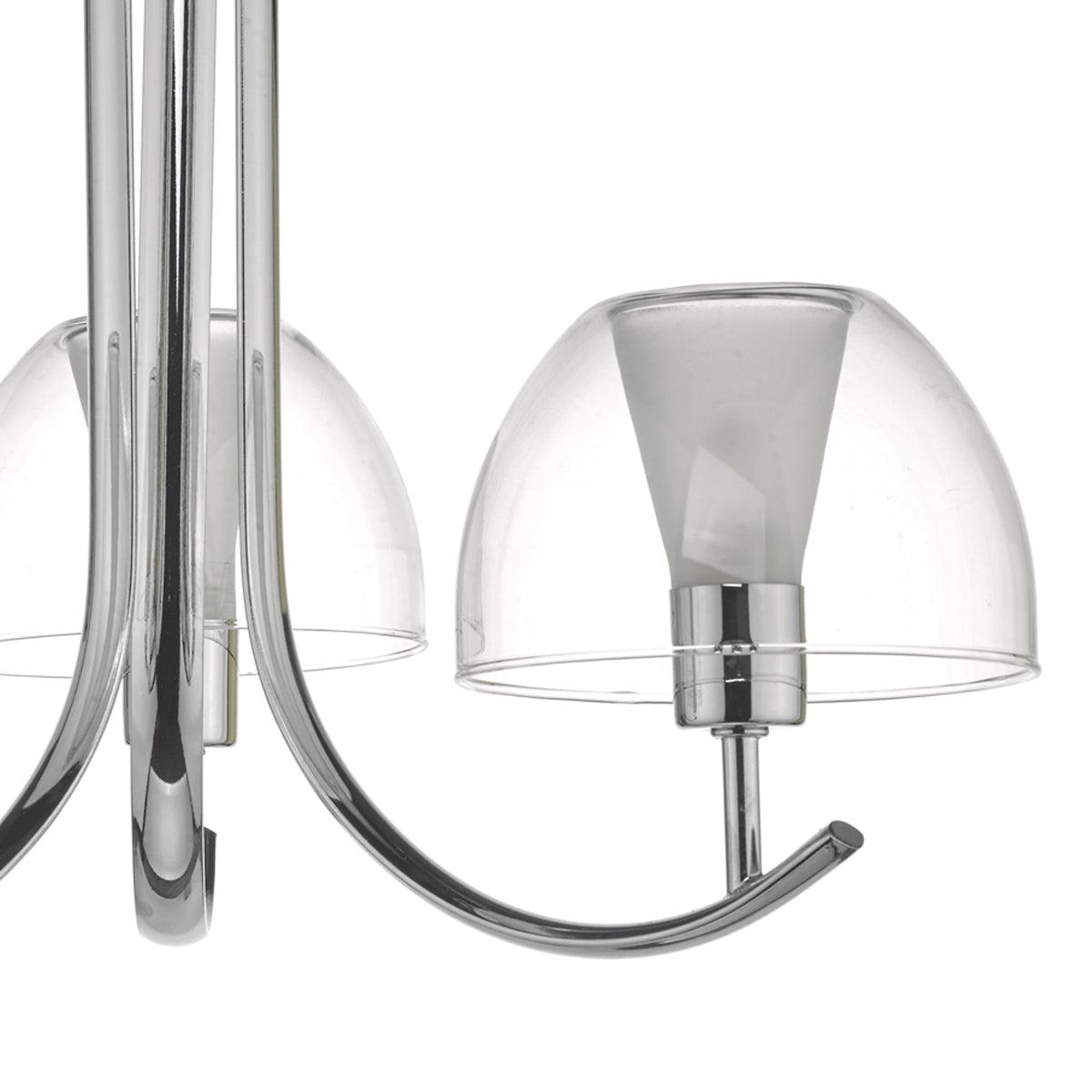 Duana 3 Light Semi Flush Polished Chrome & Glass - Peter Murphy Lighting & Electrical Ltd