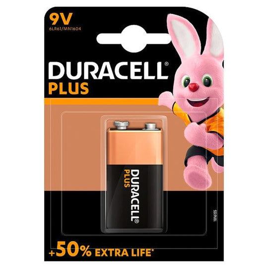 Duracell 9V Alkaline Batteries Plus