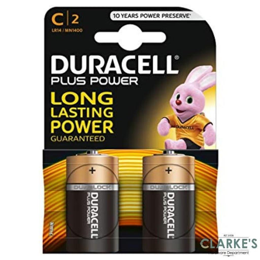 Duracell C Alkaline Batteries Plus Power - Peter Murphy Lighting & Electrical Ltd