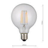 E27 Led Dim Med Globe Lamp 6w 700lm Clear thumbnail 4