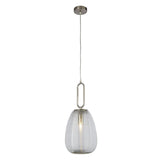 ELIXIR CEILING PENDANT - SATIN NICKEL & CLEAR GLASS 43581-1SN thumbnail 1
