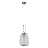 ELIXIR CEILING PENDANT - SATIN NICKEL & CLEAR GLASS 43581-1SN thumbnail 2