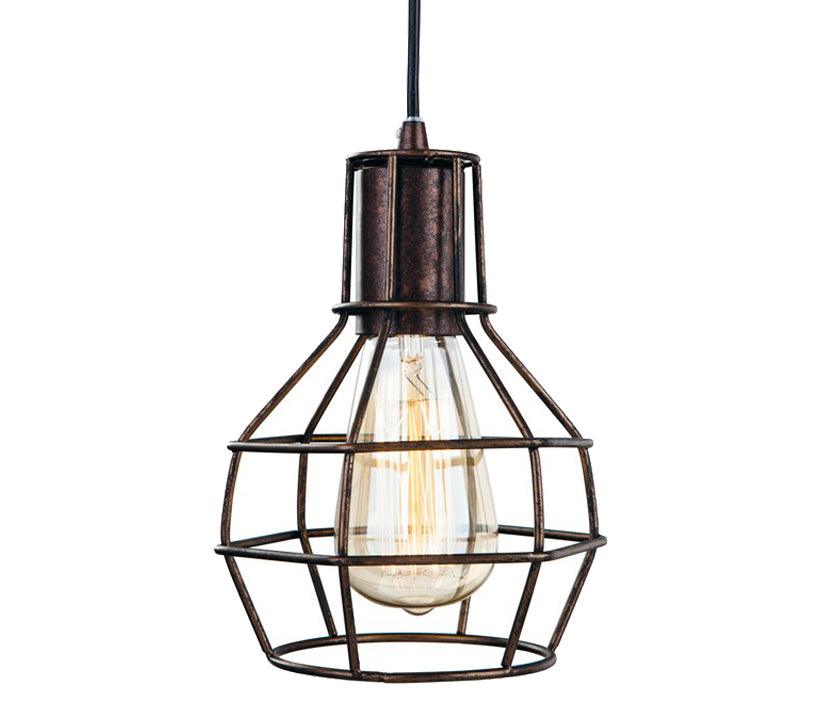 Firstlight Clipper 1 Light Ceiling Pendant Light, Rustic Brown Finish - Peter Murphy Lighting & Electrical Ltd