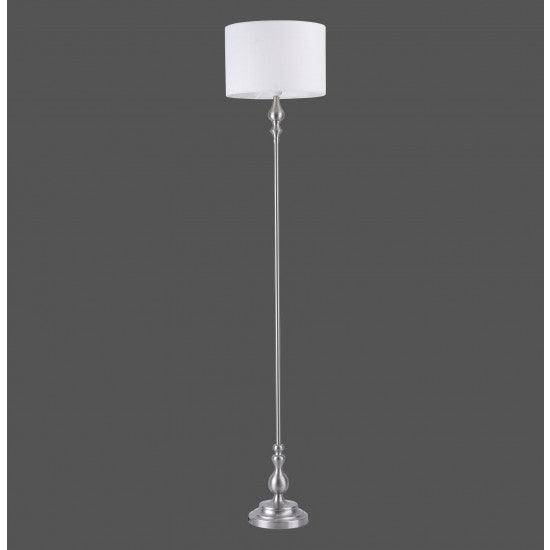 Floor lamp, steel-white, round, elegant - Peter Murphy Lighting & Electrical Ltd