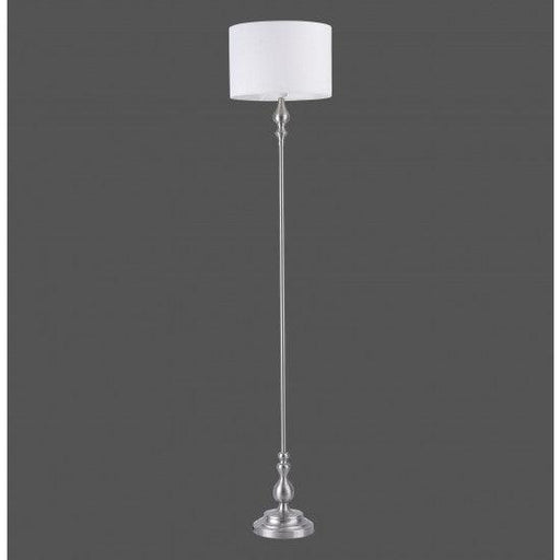 Floor lamp, steel-white, round, elegant - Peter Murphy Lighting & Electrical Ltd