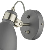 Frederick Single Wall Light Dark Grey Satin Chrome-FRE0737 thumbnail 3