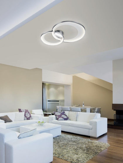 TRIO GRANADA FLUSH CHROME LED LIGHT FIXTURE-673810206