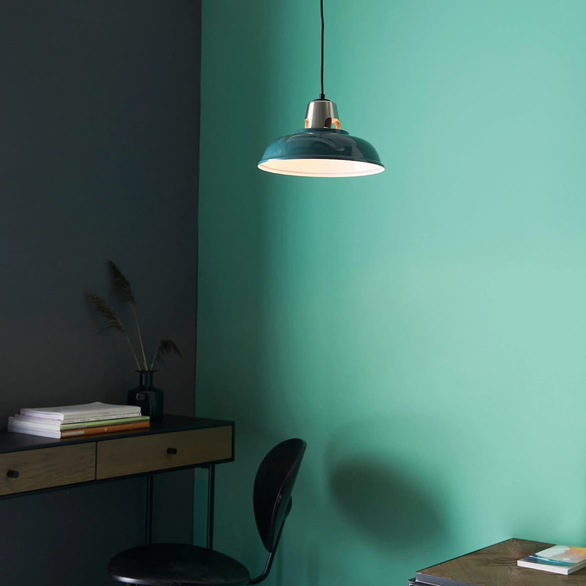 Henley Pendant green shade 80661