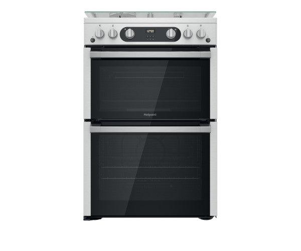 Hotpoint, 60cm, Double Oven, Gas Cooker - Inox | HDM67G0C2CX/U - Peter Murphy Lighting & Electrical Ltd