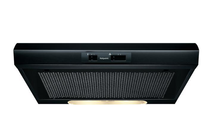 Hotpoint 60cm VISOR Cooker Hood Black | PSLMO65FLSK