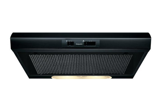 Hotpoint 60cm VISOR Cooker Hood Black | PSLMO65FLSK