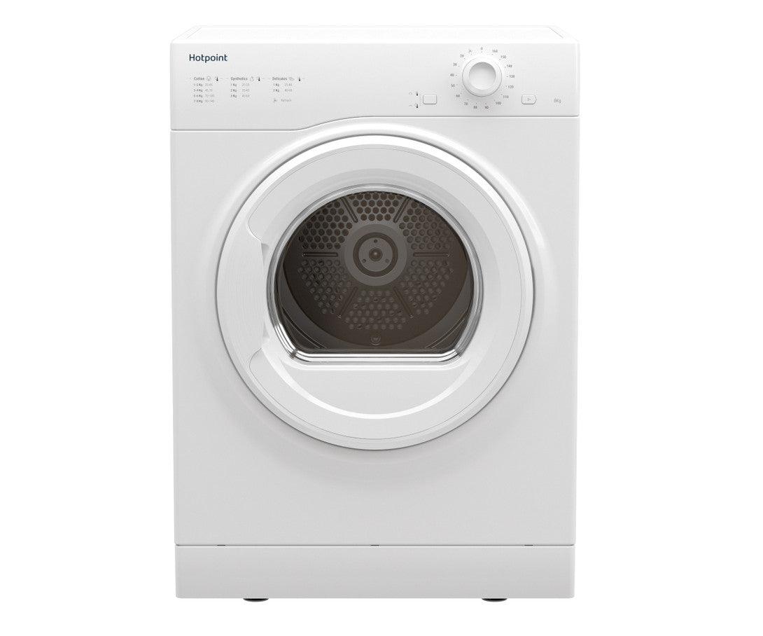 Hotpoint, 8kg, Vented Tumble Dryer, White | H1D80WUK - Peter Murphy Lighting & Electrical Ltd