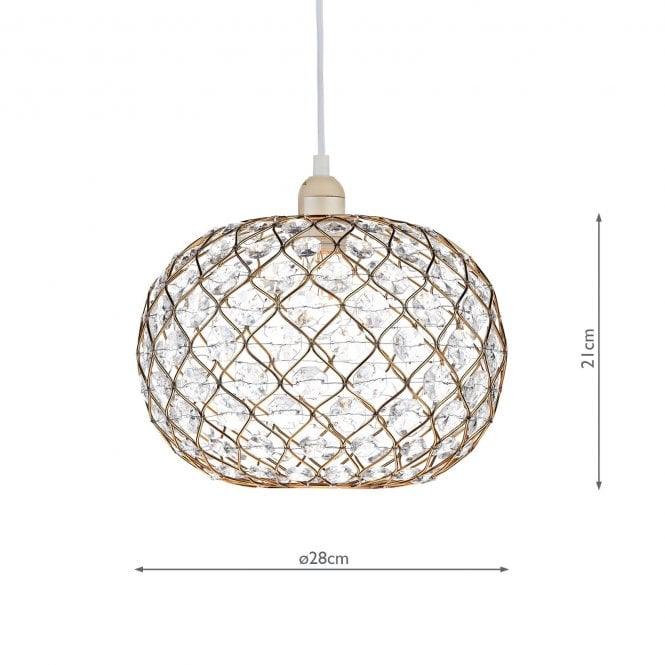 Juanita Easy Fit Pendant Gold Acrylic - Peter Murphy Lighting & Electrical Ltd