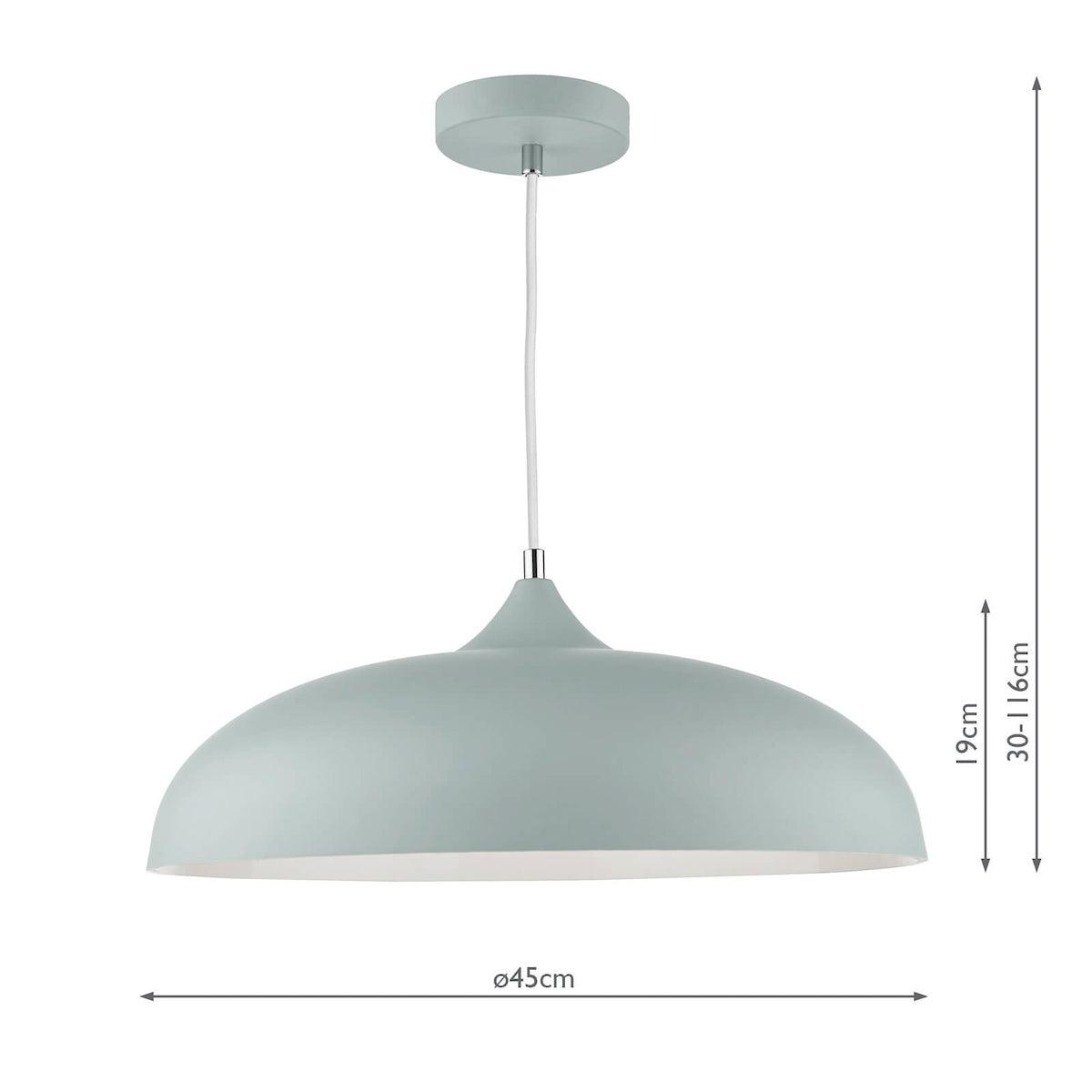 Kaelan 1 Light Pendant Soft Matt Grey - Peter Murphy Lighting & Electrical Ltd