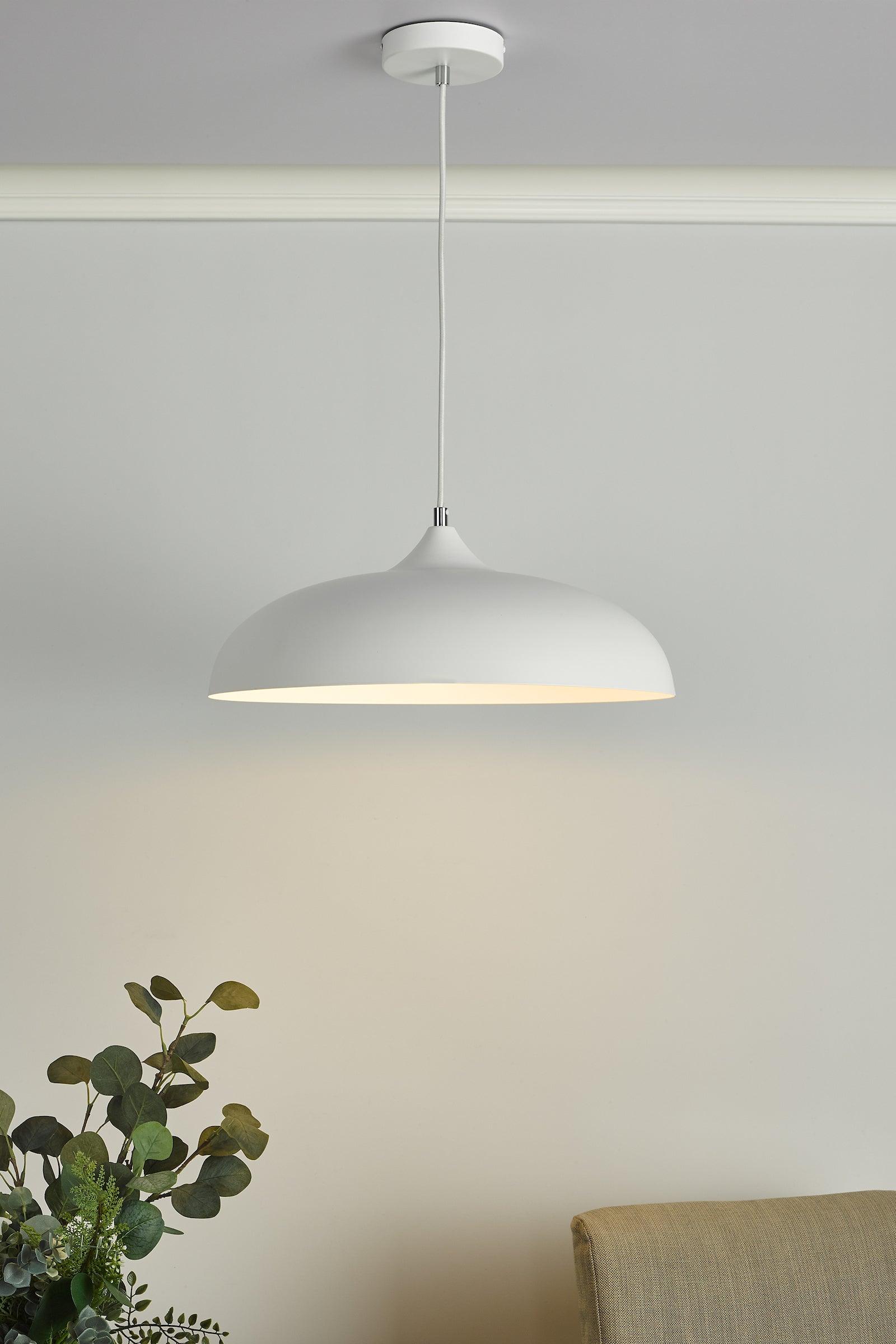 Kaelan 1 Light Single Pendant White - Peter Murphy Lighting & Electrical Ltd