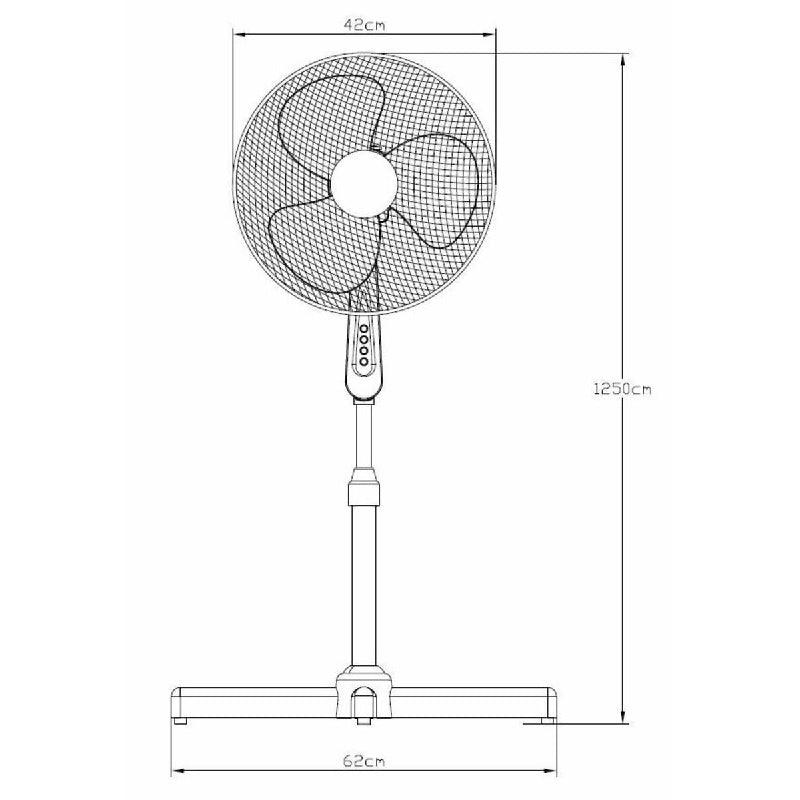 Knightsbridge 16" Pedestal Fan – EXPF - Peter Murphy Lighting & Electrical Ltd
