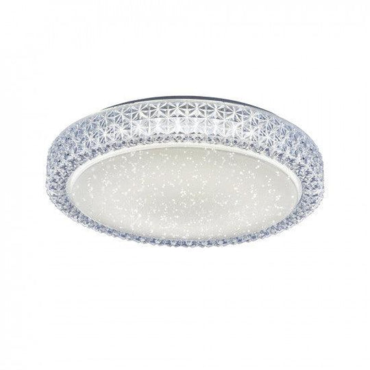 LED ceiling light in starry sky optics with light color control including dimming function via wall switch