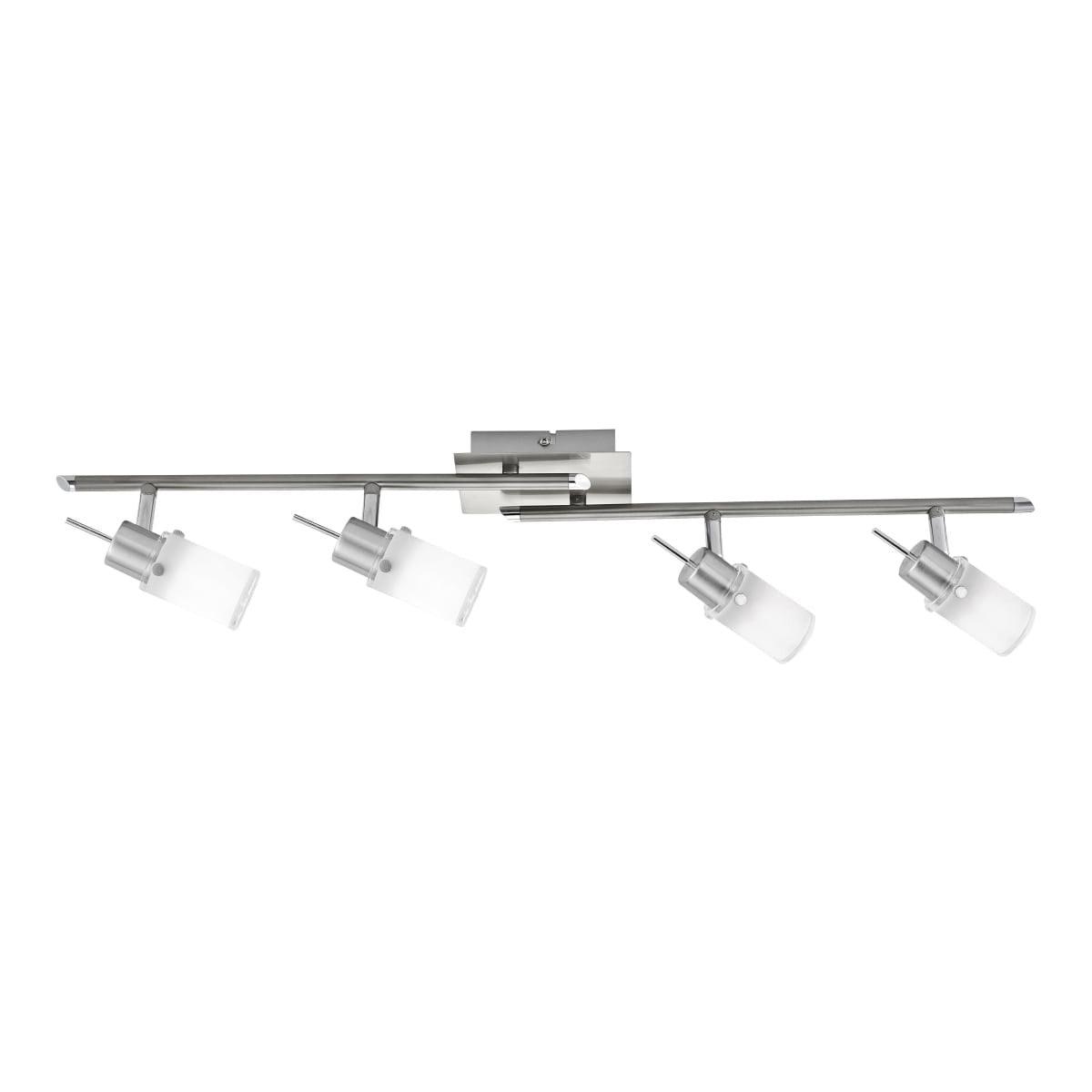 LED ceiling light in steel with 4 adjustable light heads and warm white light color shines glare-free - Peter Murphy Lighting & Electrical Ltd