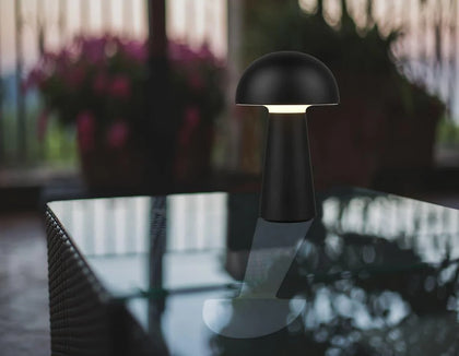 LENNON BLACK LED IP44 RECHARGEABLE TABLE LAMP– R52176102