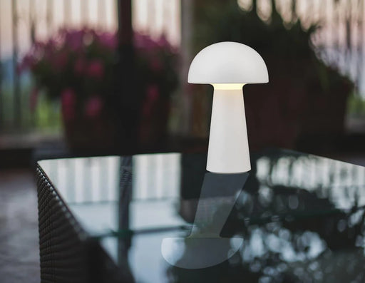LENNON WHITE LED IP44 RECHARGEABLE TABLE LAMP– R52176101 - Peter Murphy Lighting & Electrical Ltd