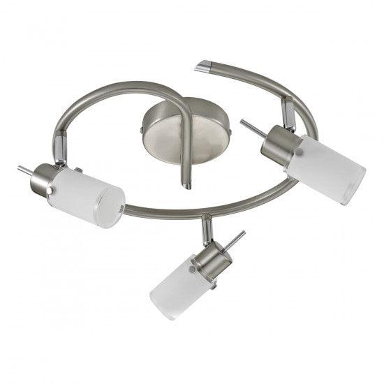 Leuchten-Direkt MAX LED ceiling light stainless steel, 3-light sources - Peter Murphy Lighting & Electrical Ltd