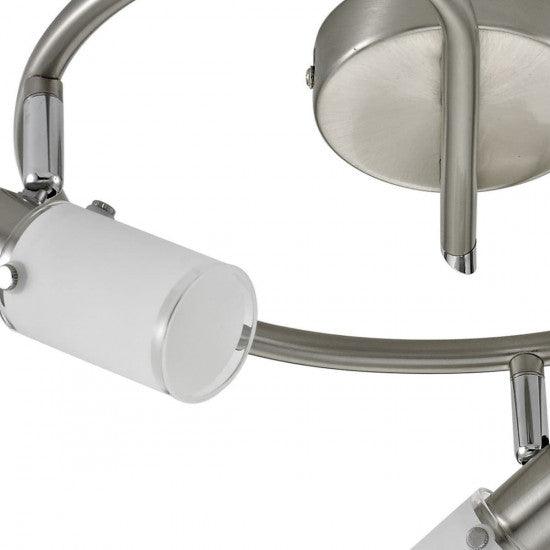 Leuchten-Direkt MAX LED ceiling light stainless steel, 3-light sources - Peter Murphy Lighting & Electrical Ltd
