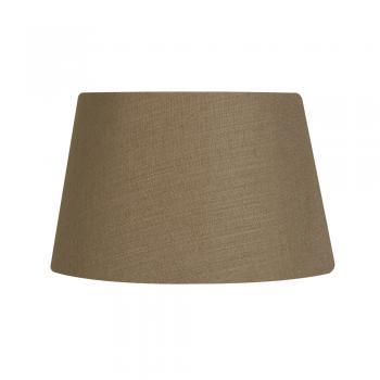 Linen drum shade Walnut 12" - Peter Murphy Lighting & Electrical Ltd