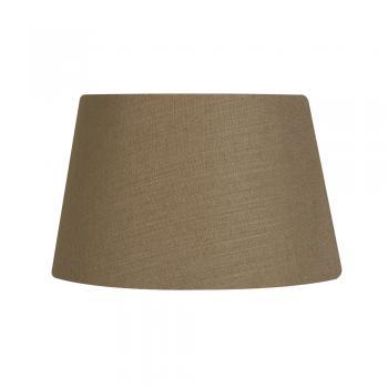 Linen drum shade Walnut 12" - Peter Murphy Lighting & Electrical Ltd