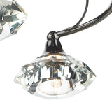 Luther 4 Light Semi Flush complete with Crystal Glass Black Chrome thumbnail 2