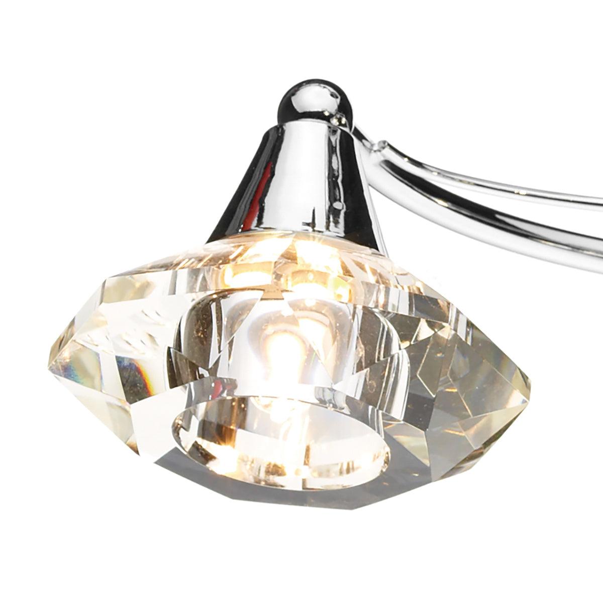 Luther 4 Light Semi Flush complete with Crystal Glass Polished Chrome - Peter Murphy Lighting & Electrical Ltd