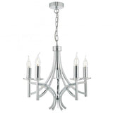 Lyon 5lt Pendant Polished Chrome & Crystal thumbnail 2