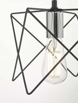 Midi 1 Light Pendant Black and Polished Chrome thumbnail 2