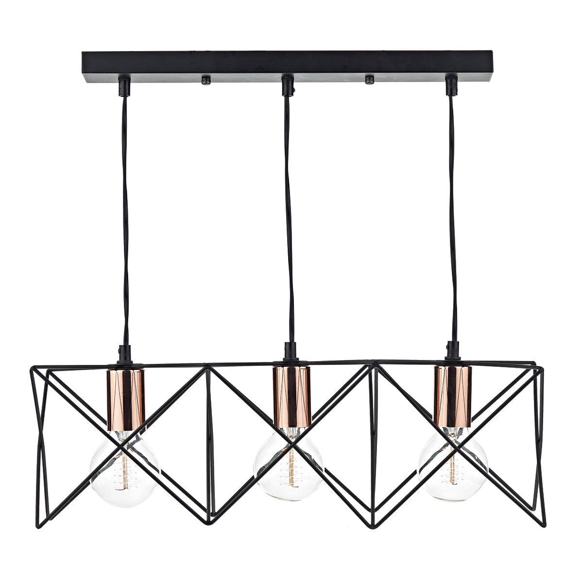 Midi 3 Light Bar Pendant Black - Peter Murphy Lighting & Electrical Ltd