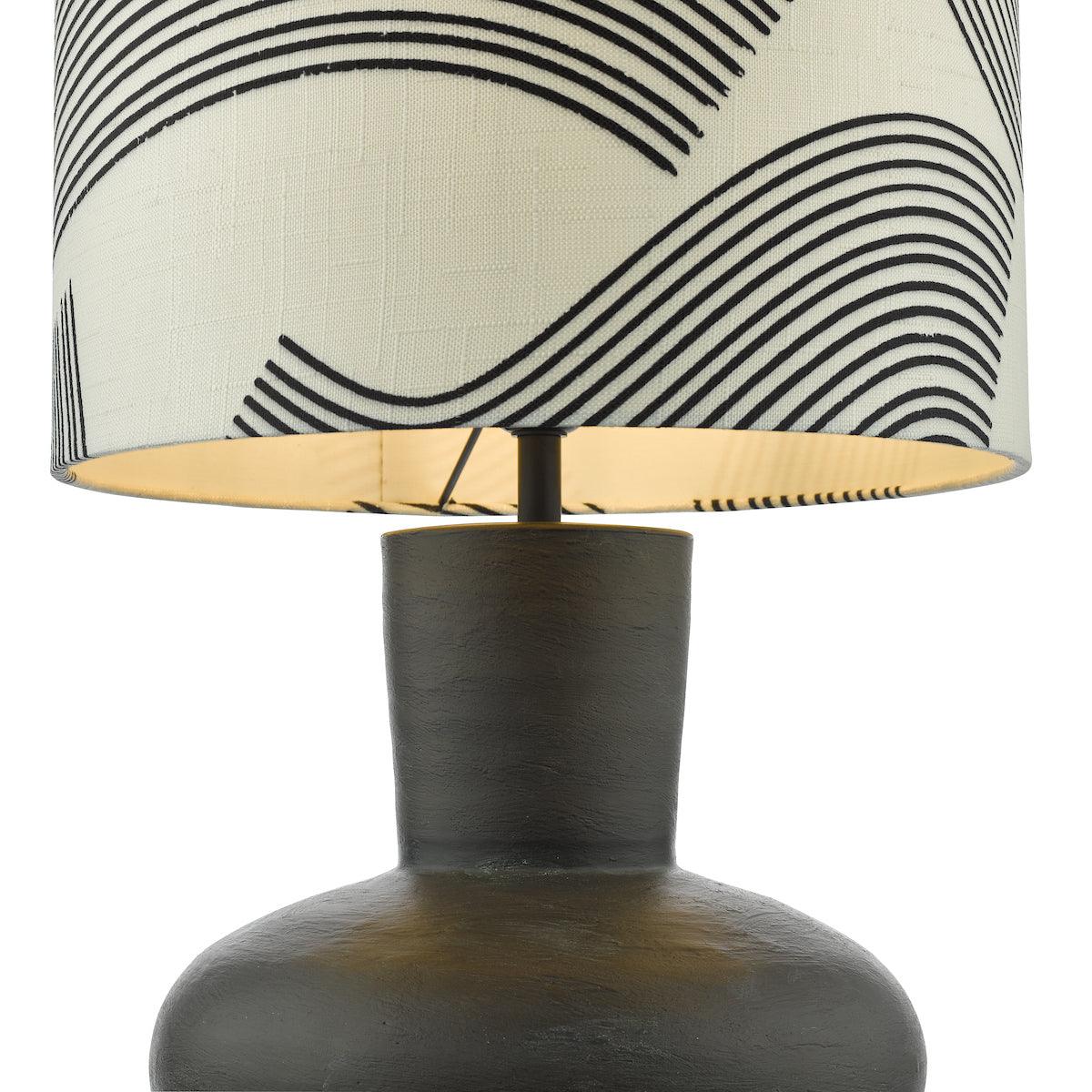 Miho Table Lamp Black/Bronze With Shade MIH4222 - Peter Murphy Lighting & Electrical Ltd