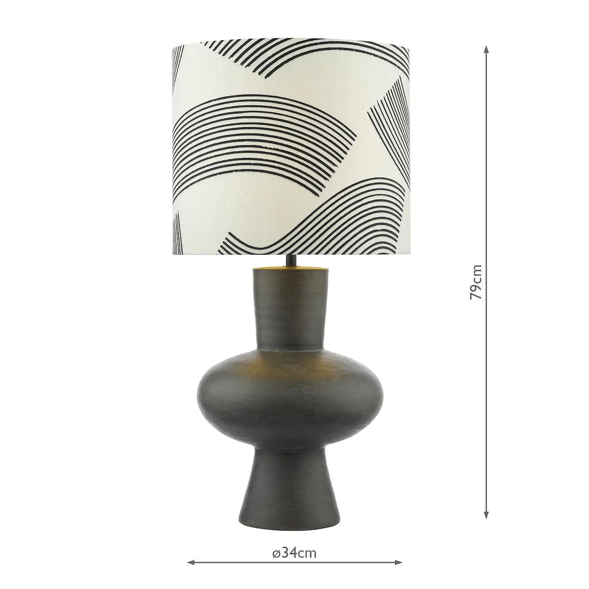 Miho Table Lamp Black/Bronze With Shade MIH4222 - Peter Murphy Lighting & Electrical Ltd