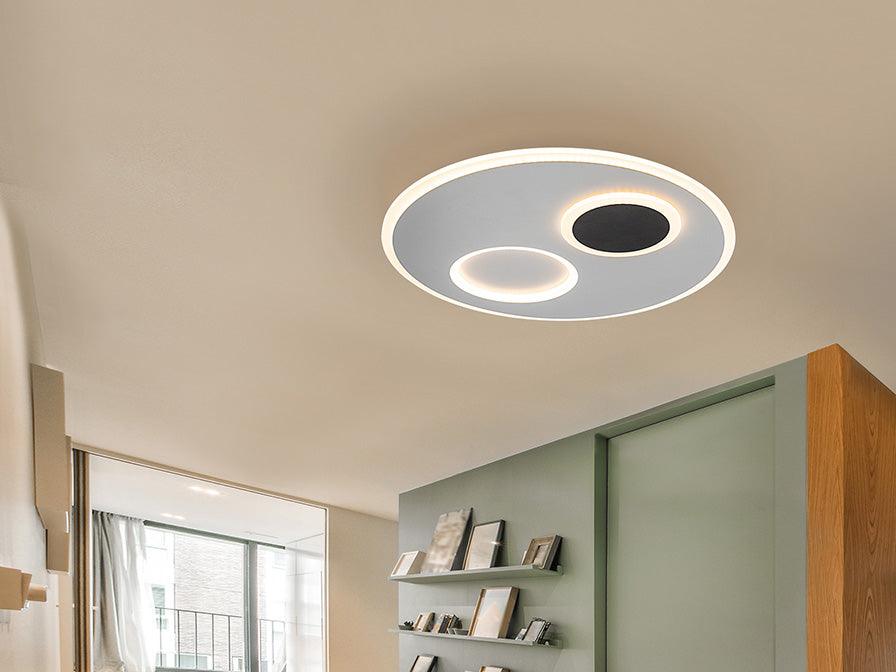 ·MOON· CEILING LAMP, WHITE/BLACK - Peter Murphy Lighting & Electrical Ltd