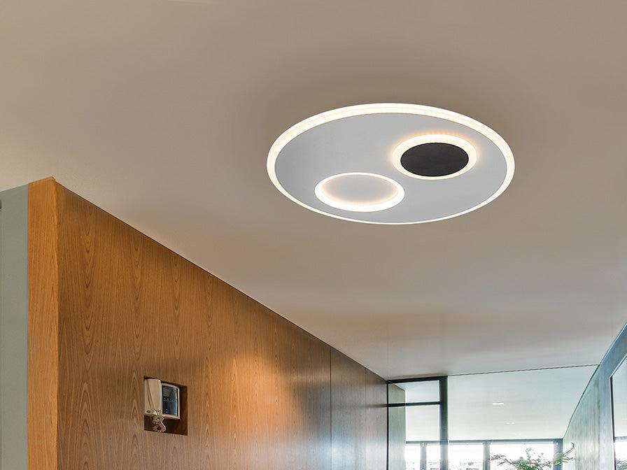 ·MOON· CEILING LAMP, WHITE/BLACK - Peter Murphy Lighting & Electrical Ltd