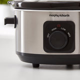 Morphy Richards 460017 Oval Slow Cooker 3.5L Polished Stainless Steel thumbnail 2