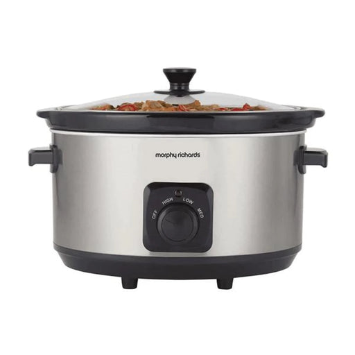 Morphy Richards Brushed Stainless Steel 6.5L Ceramic Slow Cooker | 461013 - Peter Murphy Lighting & Electrical Ltd
