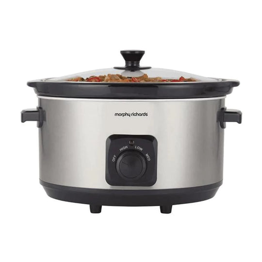 Morphy Richards Brushed Stainless Steel 6.5L Ceramic Slow Cooker | 461013