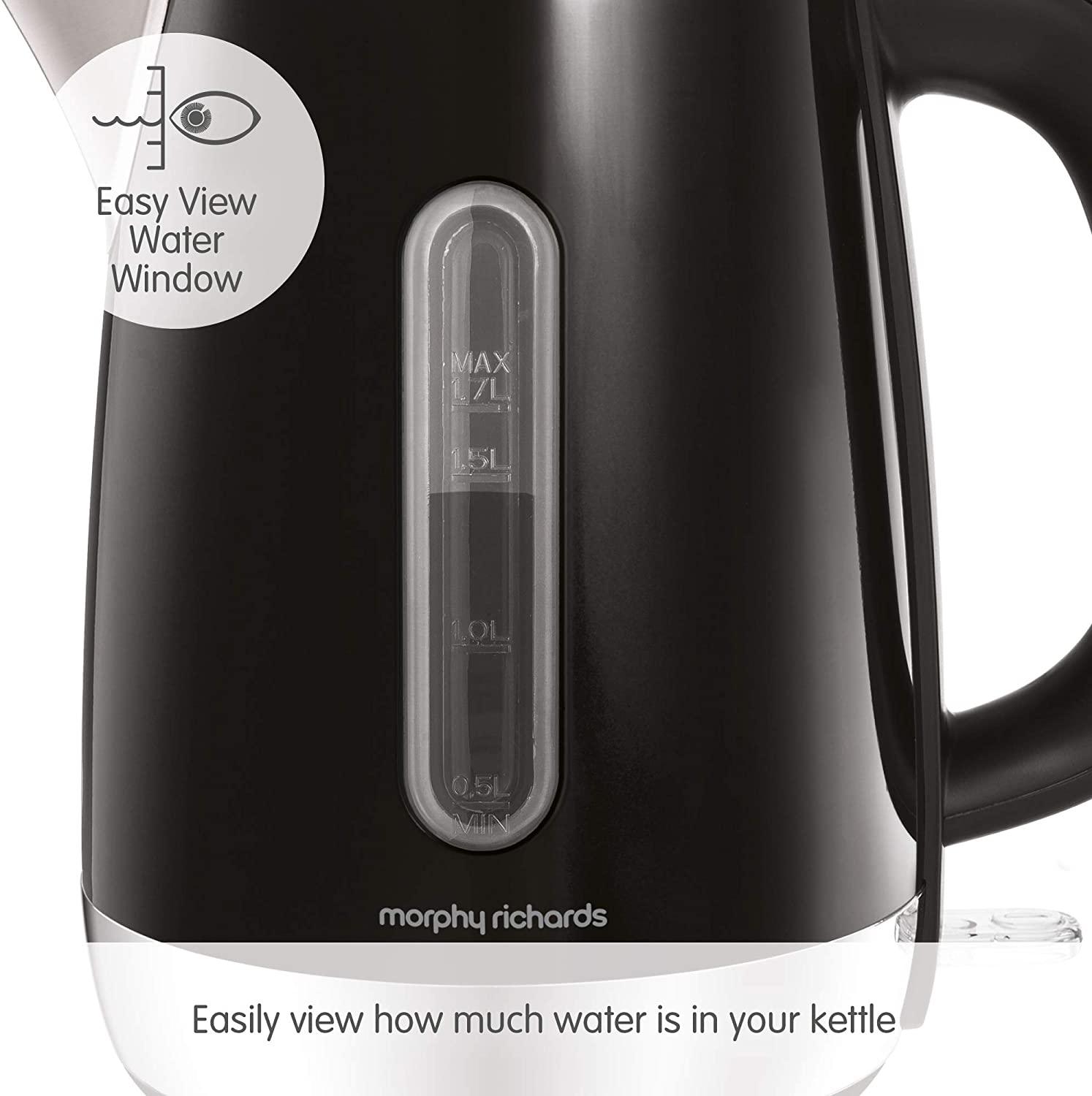 Morphy Richards  Equip Jug Kettle - Black | 102783 - Peter Murphy Lighting & Electrical Ltd